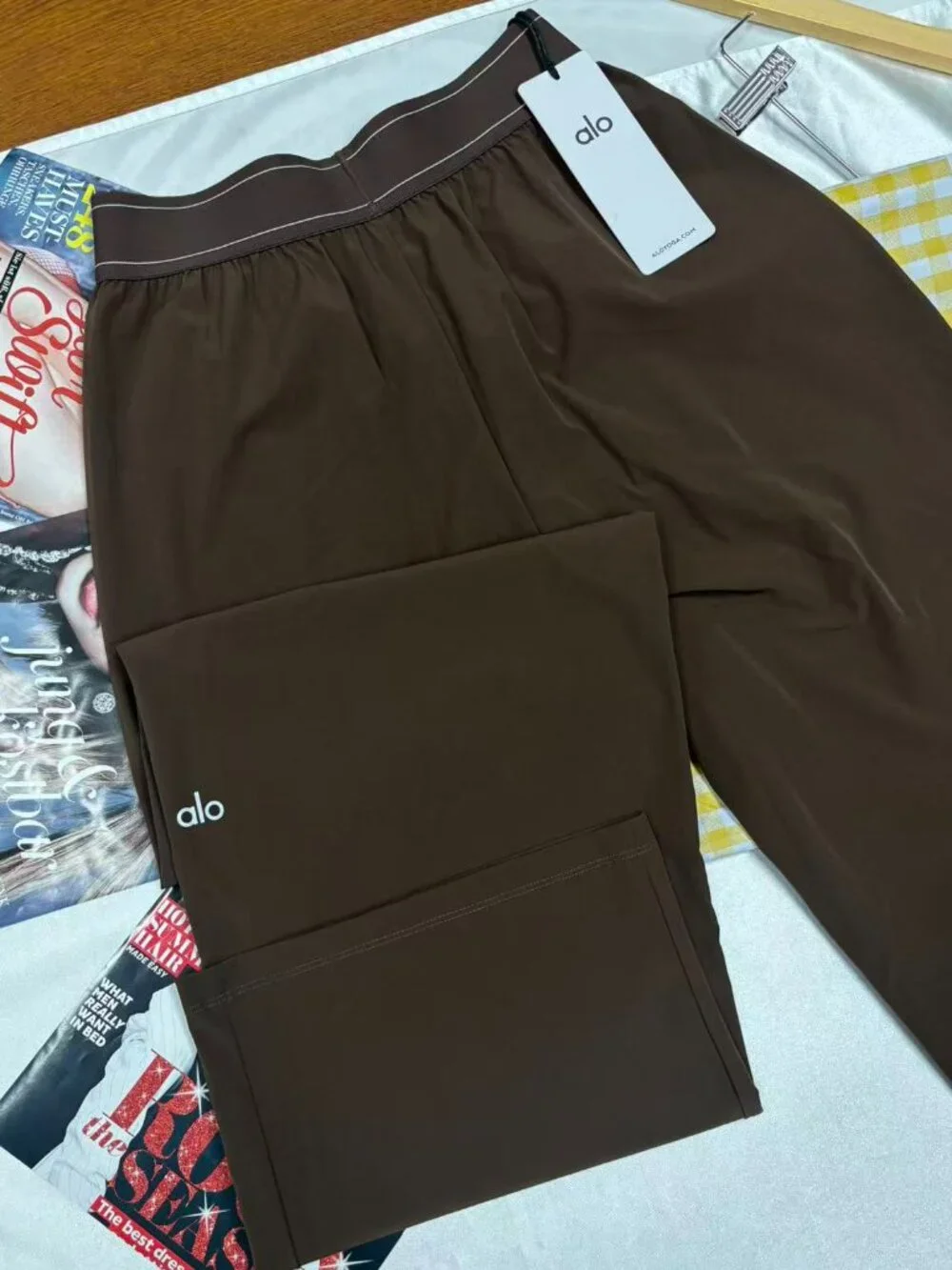 💯Alo Yoga Suit Up Trouser Coffee Brown🤎Regular 30-inch Inner Seam Length